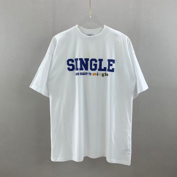 2022 summer europe paris single colorfull embroidery t shirts fashion mens short sleeve tshirt women clothes casual cotton tee, White;black
2022 summer europe paris single colorfull embroidery t shirts fashion mens short sleeve tshirt women clothes casual cotton tee, White;black