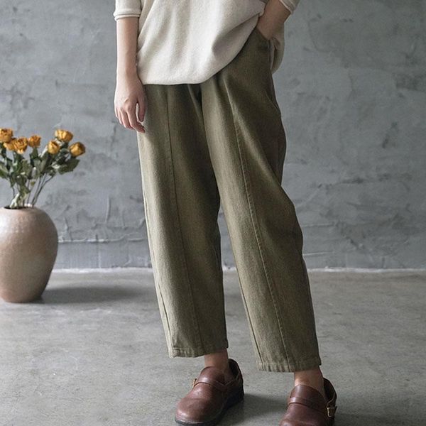 women's pants & capris johnature autumn winter casual retro solid color fashion all-match straight 2021 loose comfortable 4 women, Black;white
women's pants & capris johnature autumn winter casual retro solid color fashion all-match straight 2021 loose comfortable 4 women, Black;white