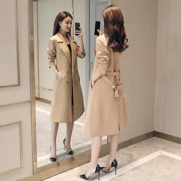 women's trench coats spring autumn coat long fashion windproof hood large size outwear windbreaker female clothing, Tan;black
women's trench coats spring autumn coat long fashion windproof hood large size outwear windbreaker female clothing, Tan;black