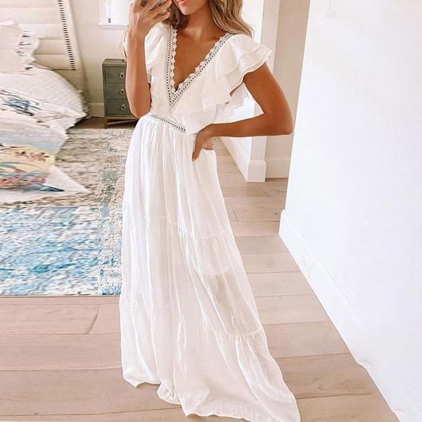 casual dresses hollow out white dress women fashion v-neck floor-length maxi lace evening long robe, Black;gray
casual dresses hollow out white dress women fashion v-neck floor-length maxi lace evening long robe, Black;gray
