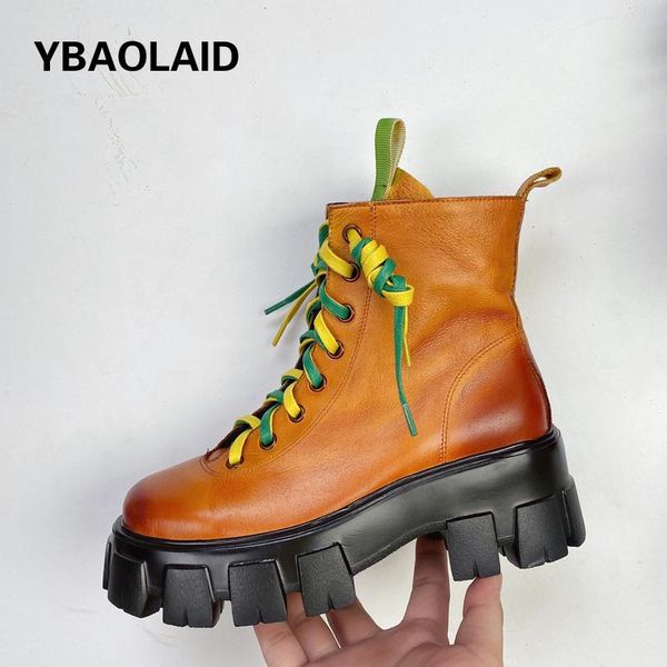 boots cow leather round head side zipper mid-tube autumn and winter waterproof platform color rope lace-up, Black
boots cow leather round head side zipper mid-tube autumn and winter waterproof platform color rope lace-up, Black