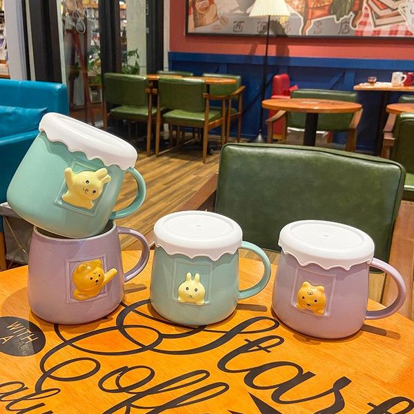mugs 425ml creative 3d embossed cartoon animal children heat-resistant ceramic cup with lid handle home breakfast coffee
mugs 425ml creative 3d embossed cartoon animal children heat-resistant ceramic cup with lid handle home breakfast coffee
