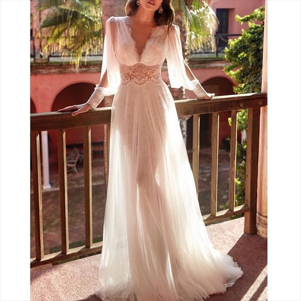 summer elegant maxi party vintage womens dress transparent mesh long sleeve white lace tunic, Black;gray
summer elegant maxi party vintage womens dress transparent mesh long sleeve white lace tunic, Black;gray
