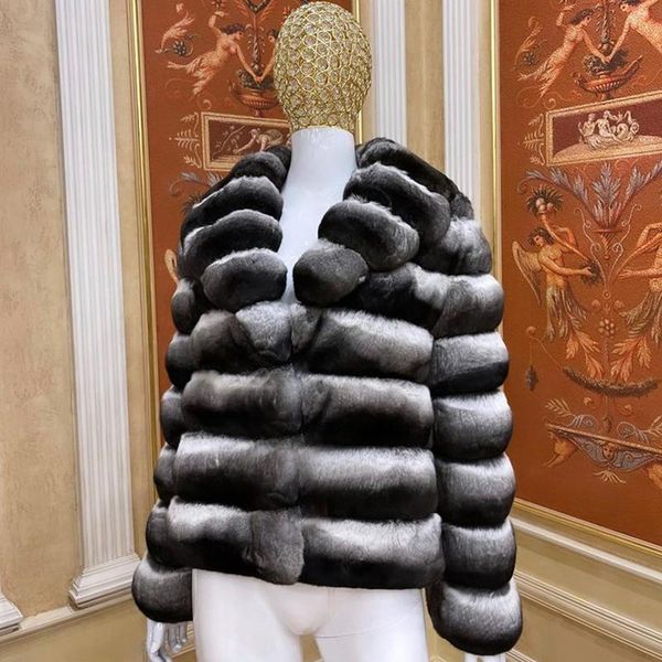 women's fur & faux ladies classic coat with lapel real rex jacket autumn winter fashion chinchilla colored overcoat, Black
women's fur & faux ladies classic coat with lapel real rex jacket autumn winter fashion chinchilla colored overcoat, Black