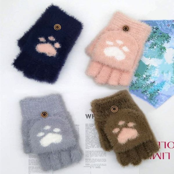 lovely fluffy cat paw plush fingerless gloves women soft winter warm half fingers gloves female girls mittens, White
lovely fluffy cat paw plush fingerless gloves women soft winter warm half fingers gloves female girls mittens, White