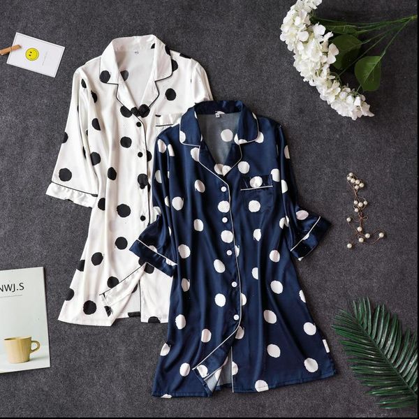 spring summer nightdress print womens sleepwears sleepshirts half sleeve silk nightwear cute nightshirts satin nightgowns, Black;red
spring summer nightdress print womens sleepwears sleepshirts half sleeve silk nightwear cute nightshirts satin nightgowns, Black;red