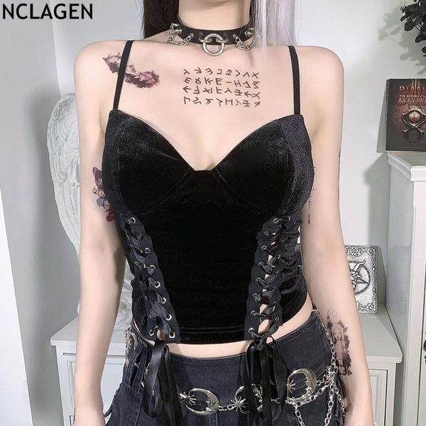 women's tanks & camis nclagen gothic black cross bandage velvet camisole women bustier punk slim activewear navel bare crop aesthetic t, White
women's tanks & camis nclagen gothic black cross bandage velvet camisole women bustier punk slim activewear navel bare crop aesthetic t, White