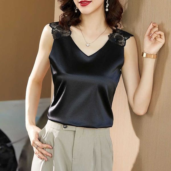 women tank sleeveless summer v-neck satin camis silk vest lace elastic clothes plus size s-4xl blusas 13733 210527, White
women tank sleeveless summer v-neck satin camis silk vest lace elastic clothes plus size s-4xl blusas 13733 210527, White