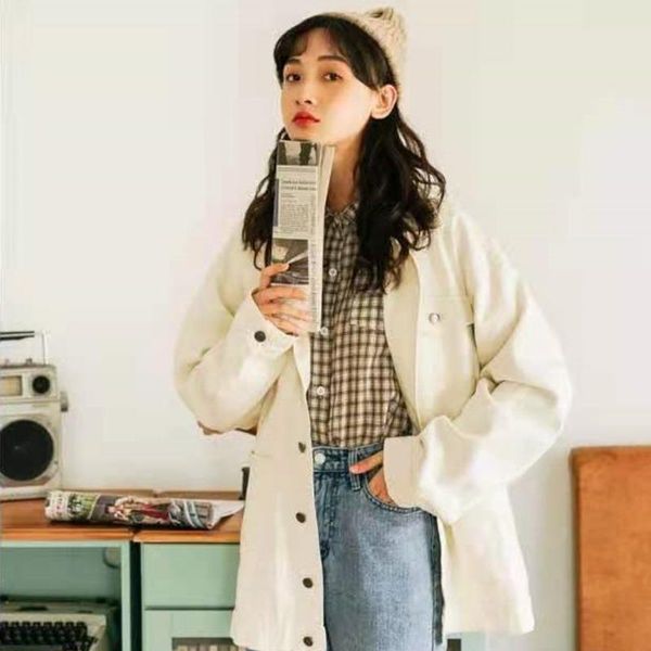 women's trench coats 2021womens fashion loose shirts jackets coat vintage long sleeve pockets button-up female outerwear chic, Tan;black
women's trench coats 2021womens fashion loose shirts jackets coat vintage long sleeve pockets button-up female outerwear chic, Tan;black