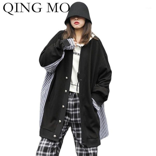 women's jackets qing mo 2021 autumn women jacket loose large size casual trend baseball uniform fashion splicing black zwl110, Black;brown
women's jackets qing mo 2021 autumn women jacket loose large size casual trend baseball uniform fashion splicing black zwl110, Black;brown