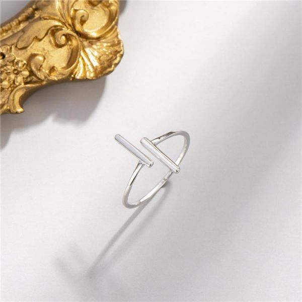 cluster rings korean 925 sterling silver women's ring geometric double line size open finger band s925 jewelry accessories, Golden;silver
cluster rings korean 925 sterling silver women's ring geometric double line size open finger band s925 jewelry accessories, Golden;silver