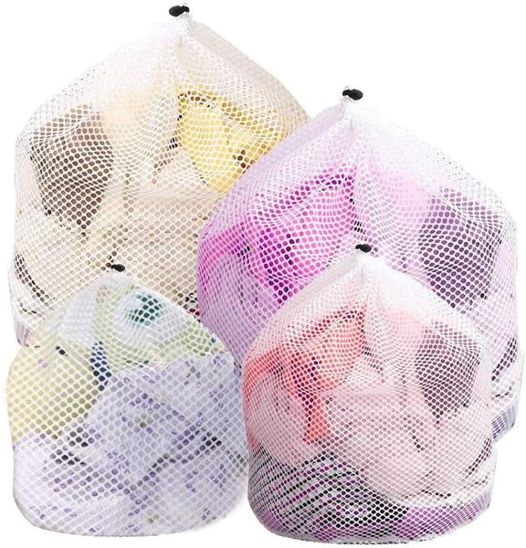 laundry mesh bags drawstring saver washing pouch bra socks underwear machine clothes protection net 4 sizes
laundry mesh bags drawstring saver washing pouch bra socks underwear machine clothes protection net 4 sizes