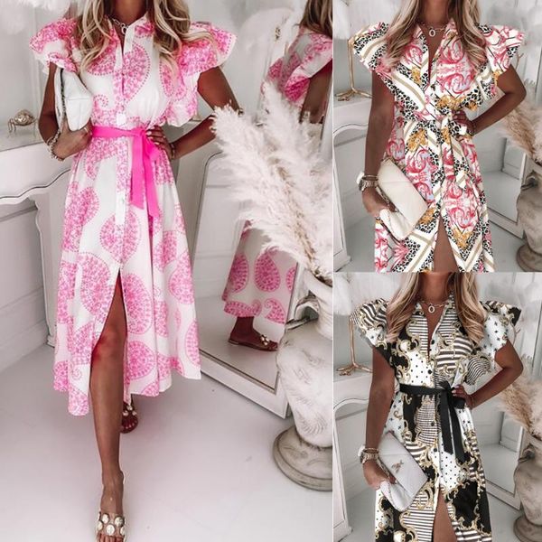casual dresses spring single breasted slit party dress women elegant print long summer butterfly sleeve office lady, Black;gray
casual dresses spring single breasted slit party dress women elegant print long summer butterfly sleeve office lady, Black;gray