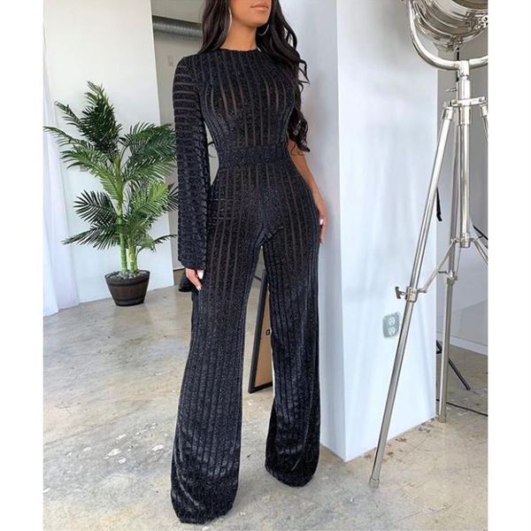 women's jumpsuits & rompers women one shoulder long sleeve wide leg loose o-neck high waist black party overalls, Black;white
women's jumpsuits & rompers women one shoulder long sleeve wide leg loose o-neck high waist black party overalls, Black;white