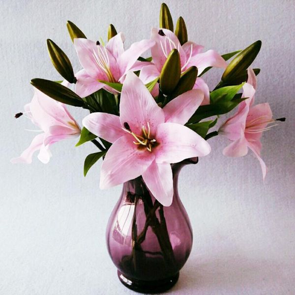 decorative flowers & wreaths 3-head lily artificial flower branch preserved wedding decoration valentines day gift home office
decorative flowers & wreaths 3-head lily artificial flower branch preserved wedding decoration valentines day gift home office