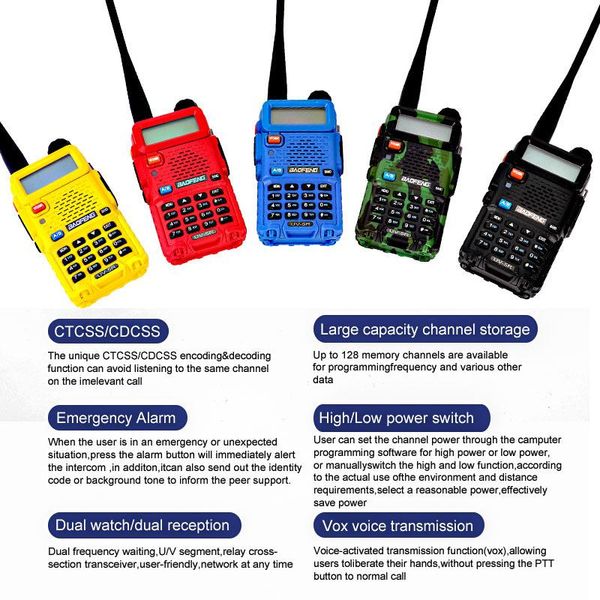 walkie talkie professional 10 km uhf vhf 5w uv-5r uv with vox fm cb transceiver 2 way radio communicator baofeng uv5r
walkie talkie professional 10 km uhf vhf 5w uv-5r uv with vox fm cb transceiver 2 way radio communicator baofeng uv5r