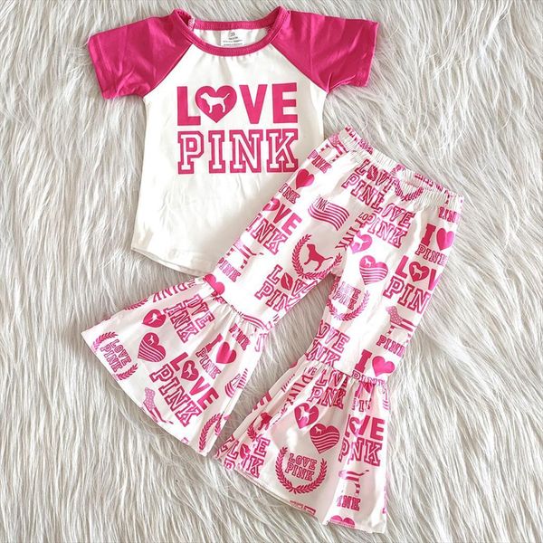 fashion kids boutique clothes short sleeve shirt and bell pants set for girl letters pattern design outfit, White
fashion kids boutique clothes short sleeve shirt and bell pants set for girl letters pattern design outfit, White