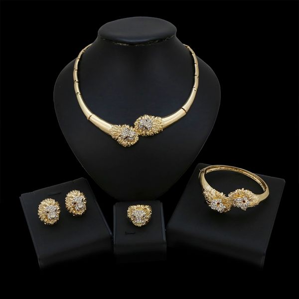 yulaili new gold-plated jewelry set necklace bracelet earring ring women wholesale beautiful four pieces jewellery sets, Black
yulaili new gold-plated jewelry set necklace bracelet earring ring women wholesale beautiful four pieces jewellery sets, Black