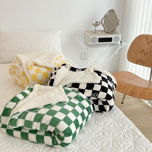 sheets & sets double thicken nordic style soft waxy checkerboard milk cashmere lamb wool blanket sofa cover nap warm home bed sheet
sheets & sets double thicken nordic style soft waxy checkerboard milk cashmere lamb wool blanket sofa cover nap warm home bed sheet