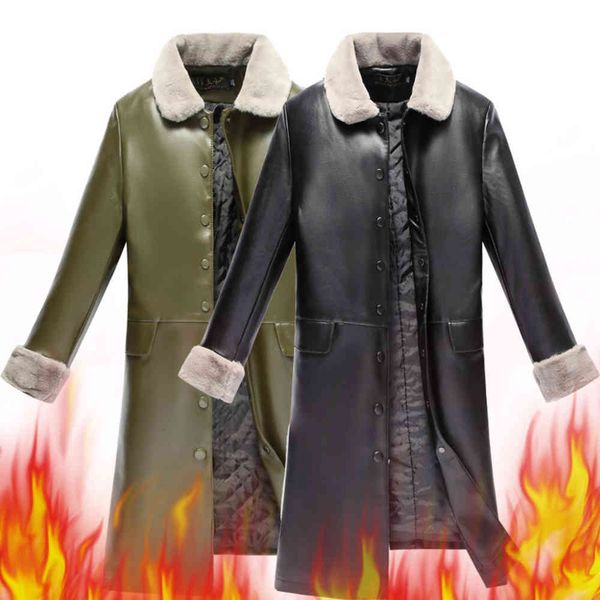 leather jacket high fashion men belt plush thickened winter clothes and long windbreaker slim mm fur coat, Black
leather jacket high fashion men belt plush thickened winter clothes and long windbreaker slim mm fur coat, Black