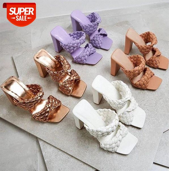 leather braided high heel sandals women runway party shoes woman cross wove folds mules thin slippers #el1m, Black
leather braided high heel sandals women runway party shoes woman cross wove folds mules thin slippers #el1m, Black