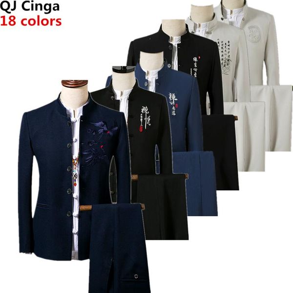 men's suits & blazers autumn brand men big size chinese mandarin collar male suit slim fit blazer wedding terno tuxedo 2 pieces (jacket, White;black
men's suits & blazers autumn brand men big size chinese mandarin collar male suit slim fit blazer wedding terno tuxedo 2 pieces (jacket, White;black