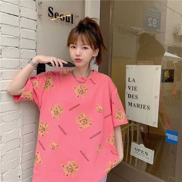 women's t-shirt little bear print t-shirts women summer graphic tee aesthetic shirt for casual short sleeve ladies camisetas de mujer, White
women's t-shirt little bear print t-shirts women summer graphic tee aesthetic shirt for casual short sleeve ladies camisetas de mujer, White