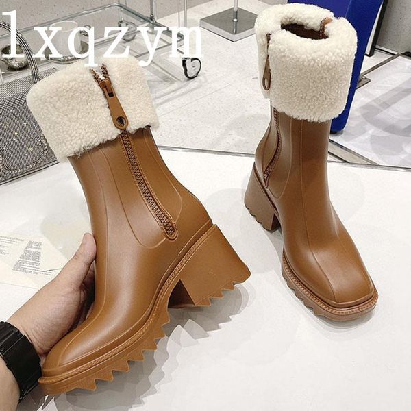 boots brand runway women pvc rain square toe chunky heel zipper ladies ankle short autumn winter shoes, Black
boots brand runway women pvc rain square toe chunky heel zipper ladies ankle short autumn winter shoes, Black
