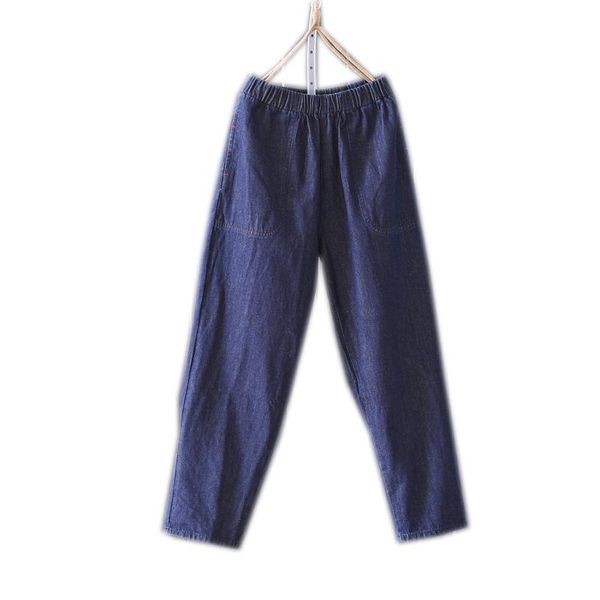 women's pants & capris women 100% cotton jeans denim for spring summer loose big elastic waist retro vintage casual b01241743, Black;white
women's pants & capris women 100% cotton jeans denim for spring summer loose big elastic waist retro vintage casual b01241743, Black;white