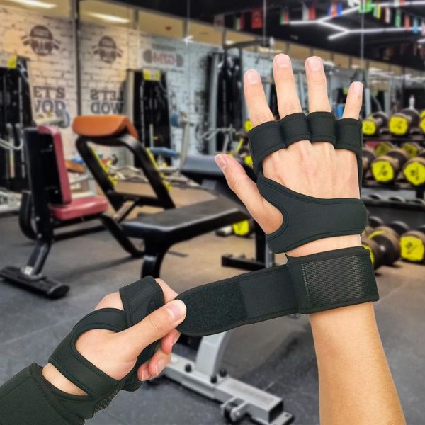 cycling gloves weight lifting training for women men fitness sports body building gymnastics grips gym hand palm wrist protector, Black
cycling gloves weight lifting training for women men fitness sports body building gymnastics grips gym hand palm wrist protector, Black