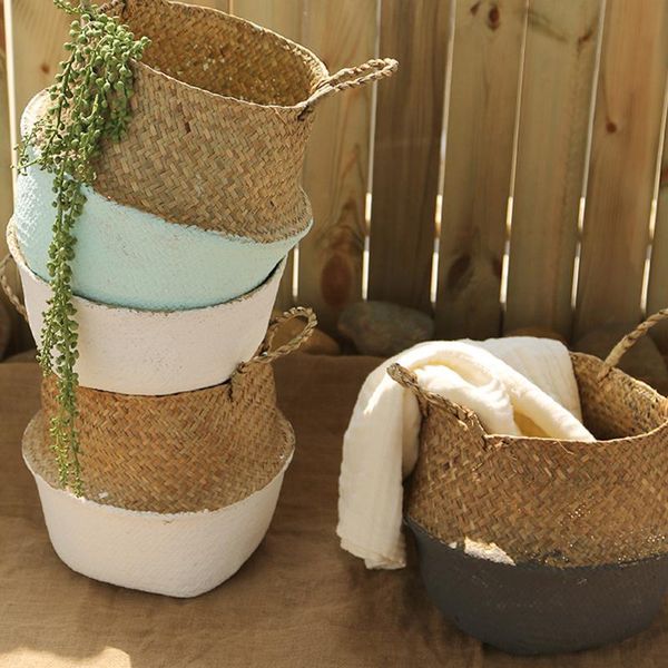 storage baskets hand-woven seaweed wicker basket flowerpot folding dirty home decoration #43
storage baskets hand-woven seaweed wicker basket flowerpot folding dirty home decoration #43
