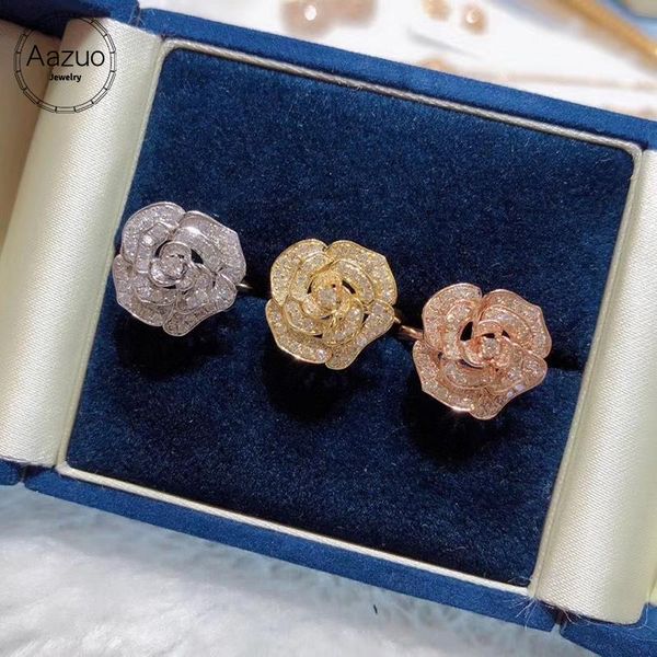 cluster rings aazuo 100% 18k white gold yellow rose fashion flower ring for woman charm jewelry love gift, Golden;silver
cluster rings aazuo 100% 18k white gold yellow rose fashion flower ring for woman charm jewelry love gift, Golden;silver