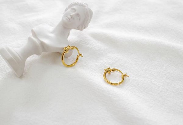 hoop & huggie 925 sterling silver simple knot earrings men women a1931, Golden;silver
hoop & huggie 925 sterling silver simple knot earrings men women a1931, Golden;silver
