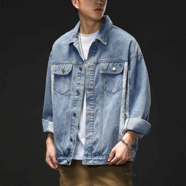 cowboy coat men's spring and autumn trend loose cashew blossom stitching cloth ins hip hop fashion brand ruffian handsome et, Black;brown
cowboy coat men's spring and autumn trend loose cashew blossom stitching cloth ins hip hop fashion brand ruffian handsome et, Black;brown