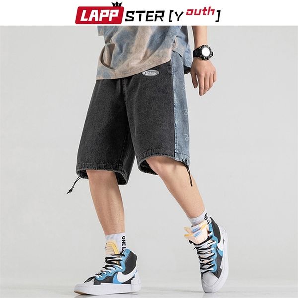 men japanese patchwork jeans shorts summer mens pocket streetwear casual running short denim harem pants 5xl 210420, White;black
men japanese patchwork jeans shorts summer mens pocket streetwear casual running short denim harem pants 5xl 210420, White;black