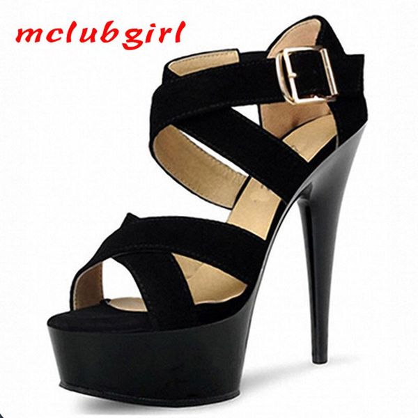 mclubgirl 15cm heels super high heel night club waterproof platform frosted leather matching suede hollow sandals lyp, Black
mclubgirl 15cm heels super high heel night club waterproof platform frosted leather matching suede hollow sandals lyp, Black