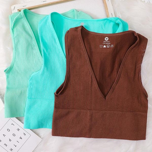 camisoles & tanks crop women deep v bralette sleeveless seamless underwear short camis female summer tank basic camisole, Black;white
camisoles & tanks crop women deep v bralette sleeveless seamless underwear short camis female summer tank basic camisole, Black;white