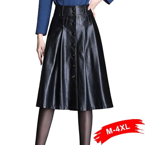 skirts single-breasted front plus size a-line pu leather 5xl autumn winter high waist large pendulum midi long maxi pleated skirt, Black
skirts single-breasted front plus size a-line pu leather 5xl autumn winter high waist large pendulum midi long maxi pleated skirt, Black