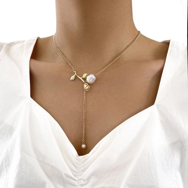chains big imitation pearl gold color rose women's neck chain flowers choker tassel pendant necklace jewelry for woman 2021 wedding, Silver
chains big imitation pearl gold color rose women's neck chain flowers choker tassel pendant necklace jewelry for woman 2021 wedding, Silver