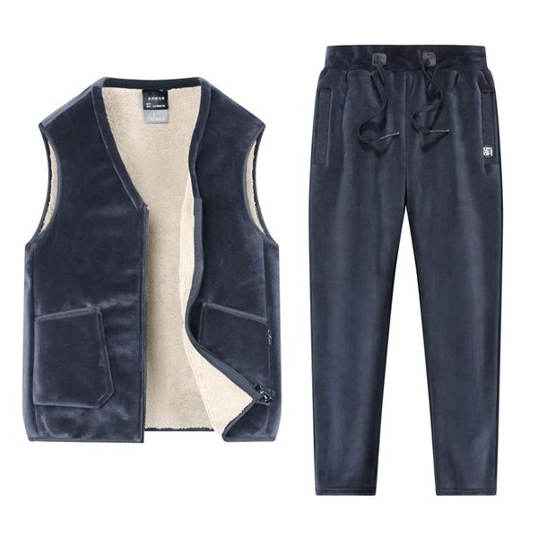 men's tracksuits mantlconx causal men sets thicken fleece vest + sweatpants 2021 winter spring sportswear male trousers, Gray
men's tracksuits mantlconx causal men sets thicken fleece vest + sweatpants 2021 winter spring sportswear male trousers, Gray