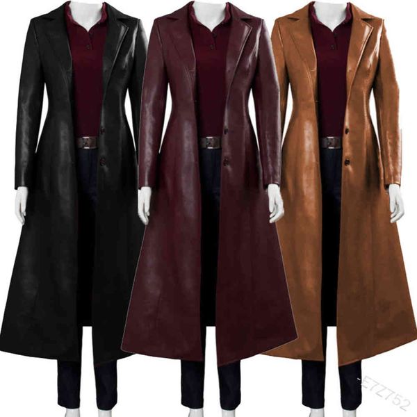 leather jacket high fashion men belt coat long slim large windbreaker e7z752, Black
leather jacket high fashion men belt coat long slim large windbreaker e7z752, Black