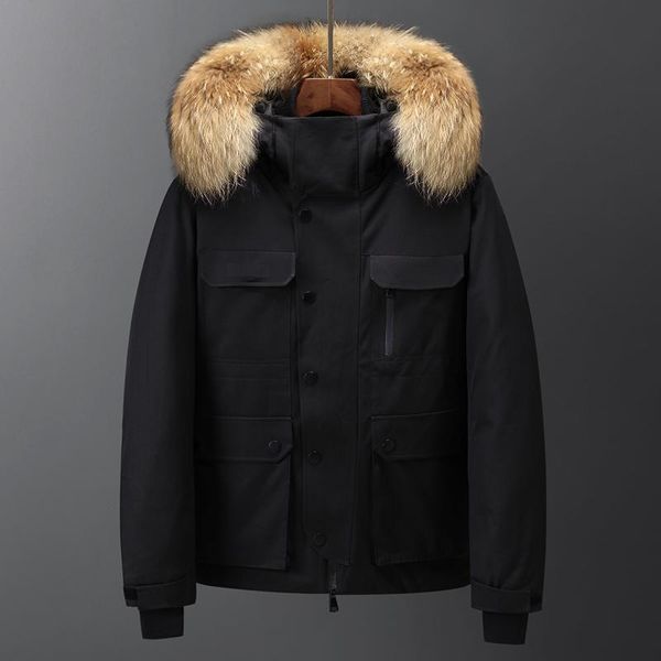 men's down & parkas men casual hooded winter jacket male thick warm coat large fur collar thermal windproof outerwear brand clothing, Black
men's down & parkas men casual hooded winter jacket male thick warm coat large fur collar thermal windproof outerwear brand clothing, Black