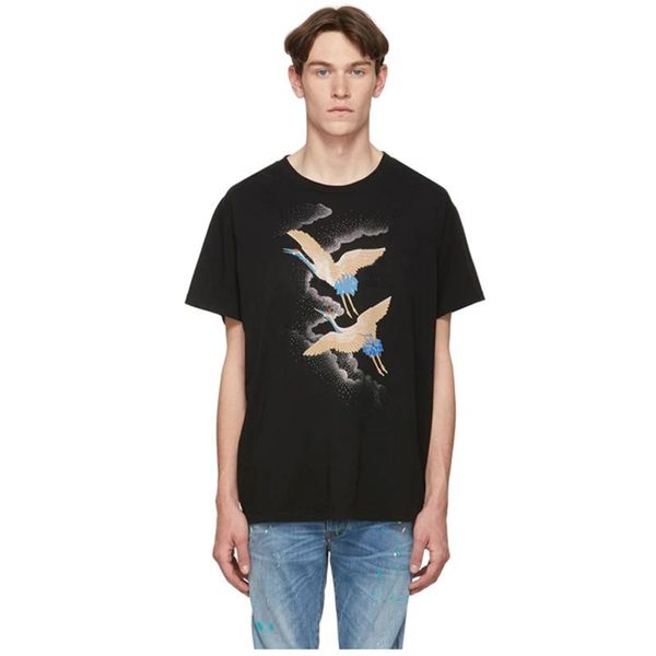 fashion summer crane print men's stylist hip-hop women's black short-sleeved t-shirt s-xxl size men, White;black
fashion summer crane print men's stylist hip-hop women's black short-sleeved t-shirt s-xxl size men, White;black