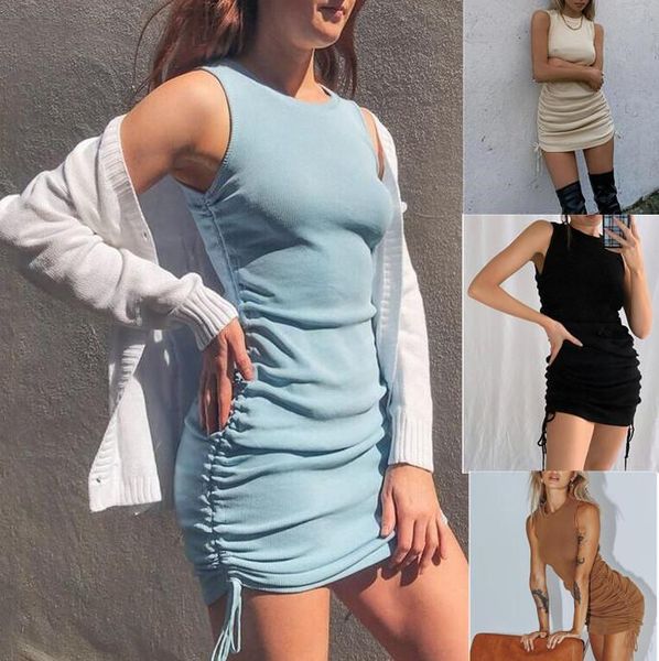 casual dresses 2021 sell summer women short bodycon mini dress elegant knitted drawstring sleeveless solid o-neck party club tank, Black;gray
casual dresses 2021 sell summer women short bodycon mini dress elegant knitted drawstring sleeveless solid o-neck party club tank, Black;gray