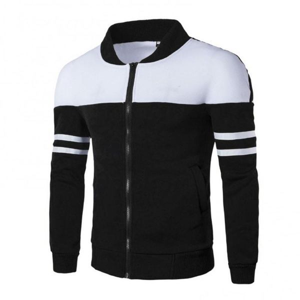 men's jackets men autumn winter stripe long sleeve zip pockets coat color block varsity jacket, Black;brown
men's jackets men autumn winter stripe long sleeve zip pockets coat color block varsity jacket, Black;brown