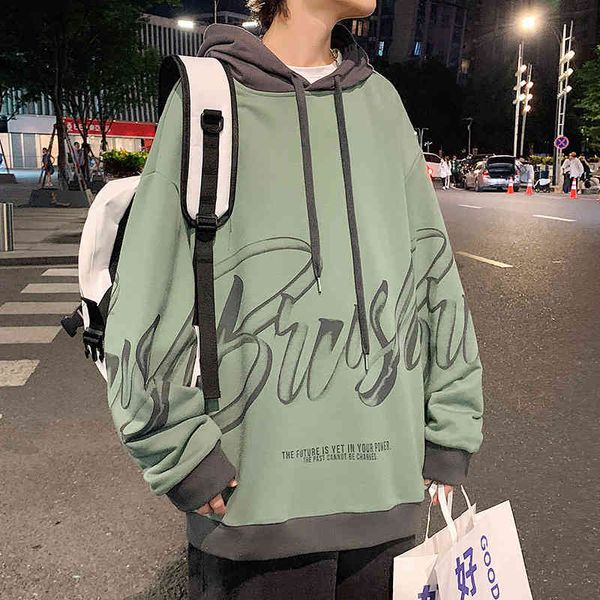 men's sweater men's hooded 2021 spring and autumn new trend letter printed coat brand loose top, Black
men's sweater men's hooded 2021 spring and autumn new trend letter printed coat brand loose top, Black