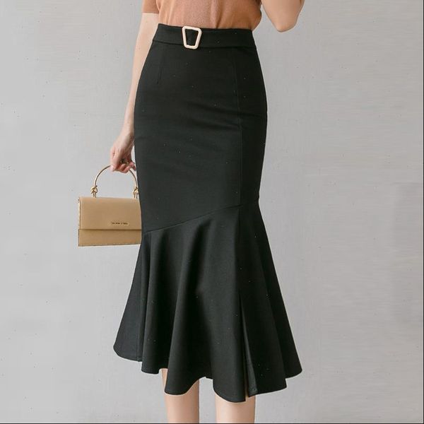 mermaid plus size women skirt high waist slim bodycon pencil long ruffles party, Black
mermaid plus size women skirt high waist slim bodycon pencil long ruffles party, Black