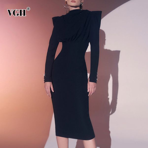 vgh slim dress for women o neck puff long sleeve high waist elegant black midi dresses female fashion new clothes tide 210421, Black;gray
vgh slim dress for women o neck puff long sleeve high waist elegant black midi dresses female fashion new clothes tide 210421, Black;gray