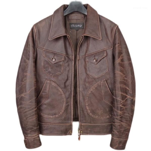men's leather & faux 2021 retro brown american motorcycle style genuine jacket men plus size 5xl real natural cowhide slim fit short co, Black
men's leather & faux 2021 retro brown american motorcycle style genuine jacket men plus size 5xl real natural cowhide slim fit short co, Black