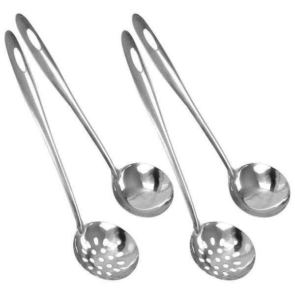 spoons 4pcs practical pot spoon stainless steel colander soup long handle scoop for home restaurant (2pcs + 2pcs sou
spoons 4pcs practical pot spoon stainless steel colander soup long handle scoop for home restaurant (2pcs + 2pcs sou